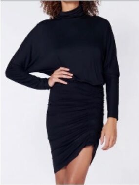 Veronica Beard Jeans Manda Dress M Black Turtleneck